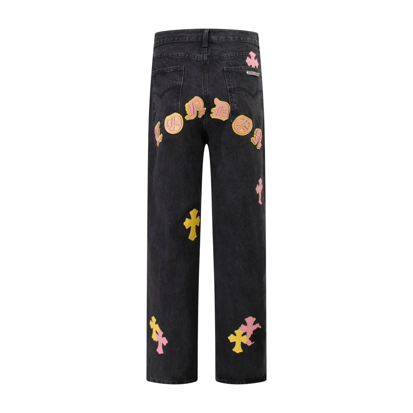 P260 Style number: H75 Croxin & 𝐂𝐡𝐫𝐨𝐦𝐞 𝐇𝐞𝐚𝐫𝐭 ss25 black leather Sanskrit fine jeans. Styles with different wash textures are very friendly to people with thin legs. The slightly flared version perfectly modifies the leg shape. The timeless and moderate length makes it easy to match and match. It is the basis for various styles and is a must-have in your wardrobe! The fabric is stiff but also makes the upper body soft without losing texture. The washing process is even more perfect. It is a must-have item for everyone! ! ! Washed wheat, hang tag, pants label, three labels complete Color: black Size: 28-30-32-34-36